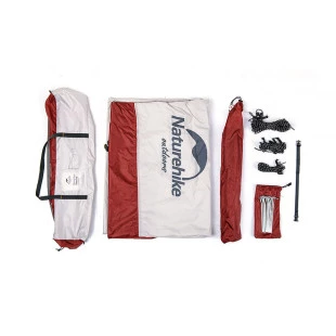 Тент кемпінговий Naturehike 210T polyester 4.0х3.5 м, 1,7 кг (NH16T012-S) зелений