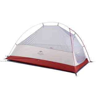 Намет Naturehike Сloud Up 1 Updated NH18T010-T, 20D надлегка одномісна з футпринтом, сіро-червоний