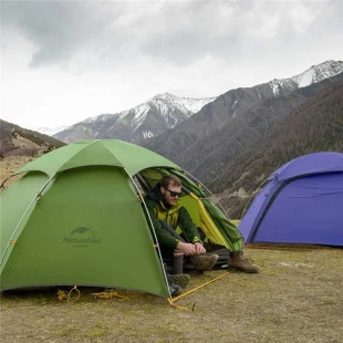 Палатка двухместная со сферическим куполом Naturehike NH17K240-Y, темно-зеленая