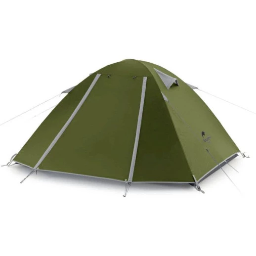 Палатка двухместная Naturehike P-Series NH18Z022-P, 210T/65D, темно-зеленая (6927595783627)