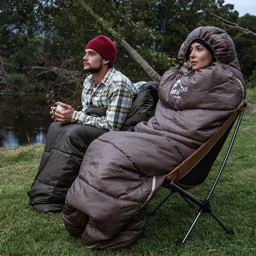 Спальник с капюшоном Naturehike U350 NH20MSD07, (1°C), левый, коричневый