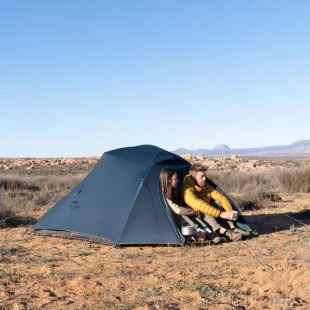 Намет надлегкий тримісний з футпринтом Naturehike Cloud Up 3 UL NH18T030-T-T, 20D, темно-синій
