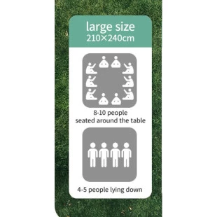 Коврик для пикника Naturehike 210*240 CNK2350WS010, светло-салатовый