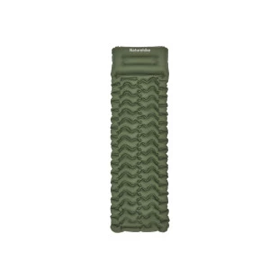 Матрац надувний одинарний Naturehike CNK2550WS019, 65 мм, із мішком для надування, зелений