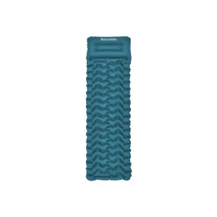 Матрац надувний одинарний Naturehike CNK2550WS019, 65 мм, із мішком для надування, синій