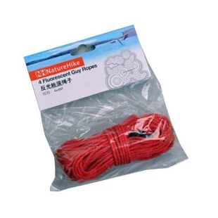 Светоотражающий шнур (оттяжка) Naturehike 4 шт х 4000 мм red NH15A001-G