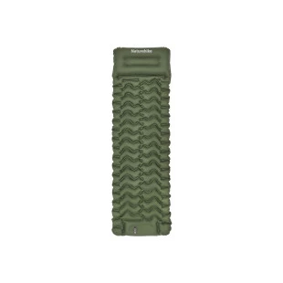 Матрац надувний одинарний Naturehike CNK2550WS019, 65 мм, із вбудованою помпою, зелений