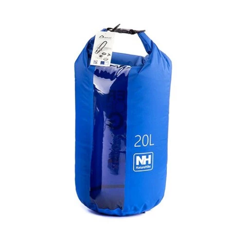 Гермомішок з прозорою вставкою Naturehike 20 л blue NH15S005-D