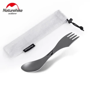 Ложка-вилка Naturehike Titanium NH19T012, алюминий