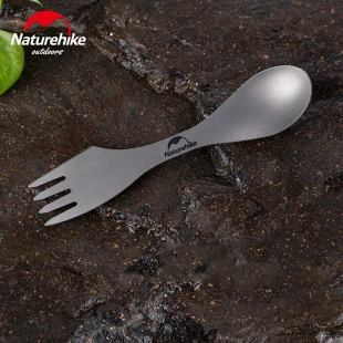 Ложка-вилка Naturehike Titanium NH19T012, алюминий