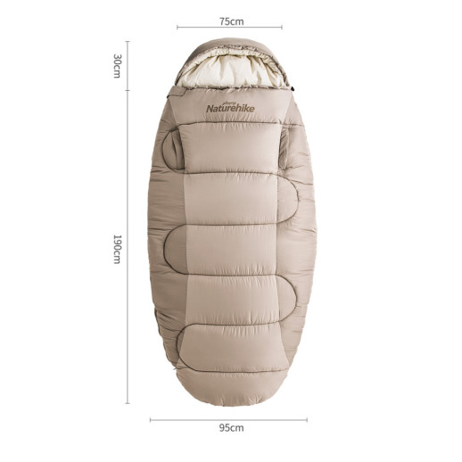 Спальный мешок овальный Naturehike PS300 CNK2350WS026, бежевый