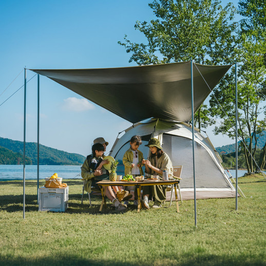 Палатка четырехместная с тентом автоматическая Naturehike Ango CNK2550WS010, серая