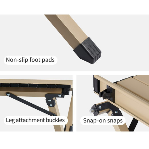 Складной стол Naturehike Simple Star T01 CNK2550JJ018, 89х60 см, алюминий, бежевый