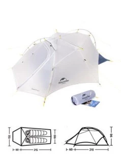 Палатка Naturehike CloudUP - Wing II (2-х местная) 15D silicone NH19ZP083