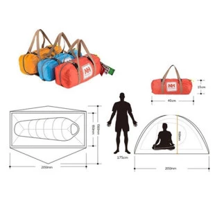 Палатка Naturehike Cycling 1 NH18A095-D, 210T, сверхлегкая одноместная с футпринтом, голубой