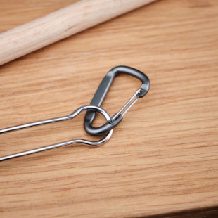 Ложко-вилка титановая складная Naturehike NH19C001-J серая с мешочком