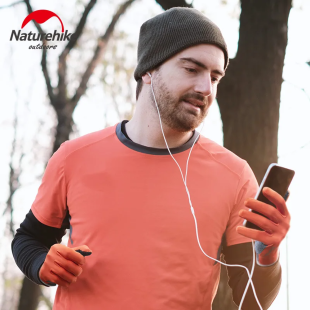 Перчатки нескользкие трикотажные Naturehike NH21FS035, размер М, серые