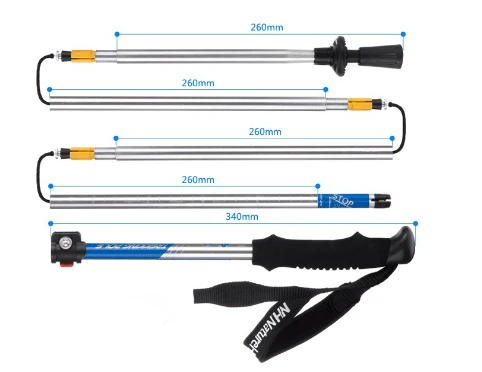 Трекинговые палки 7075 5-секций Naturehike NH15A023-Z синие