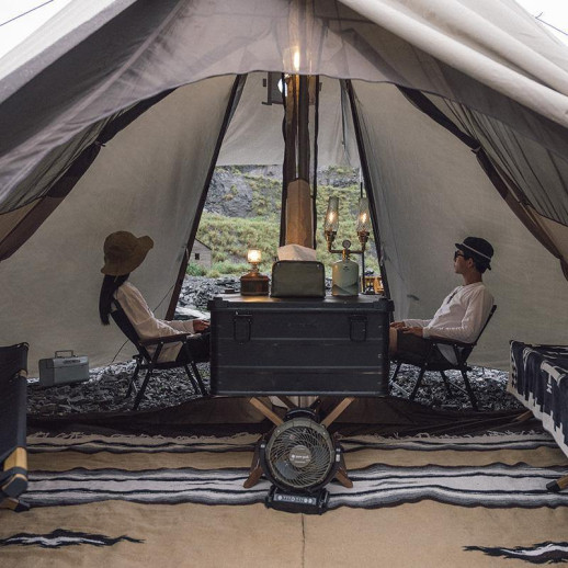 Тент-палатка для кемпинга Naturehike Ranch Pyramid NH20ZP014, 150D, 482*482*280 см, золотая (с пятью стойками)