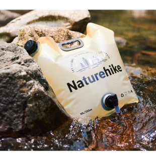 Складной контейнер для воды из полиэтилена Naturehike CNK2450CF027, 10 л, желтый