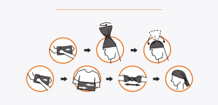 Многофункциональная повязка Cool-feeling Naturehike NH20FS024 stat river-purple