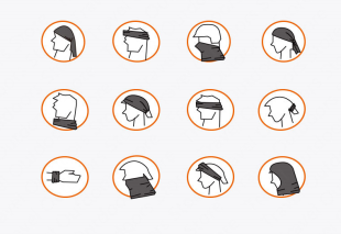 Многофункциональная повязка Cool-feeling Naturehike NH20FS024 stat river-purple