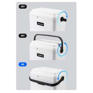 Туристический холодильник на колесах Naturehike NH20SJ021, зеленый, 38 л, полипропилен