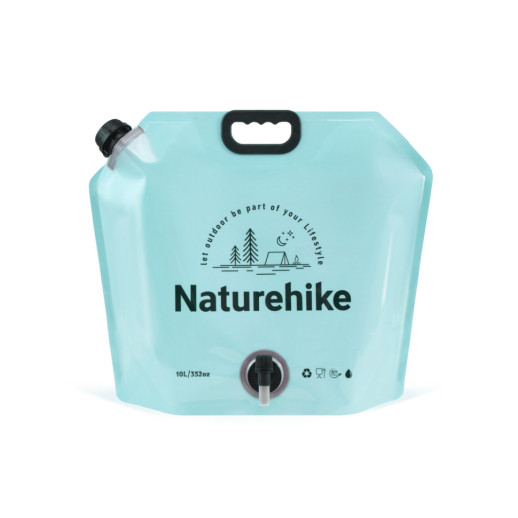 Складной контейнер для воды из полиэтилена Naturehike CNK2450CF027, 10 л, синий