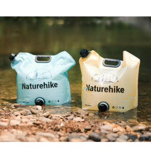 Складной контейнер для воды из полиэтилена Naturehike CNK2450CF027, 10 л, синий