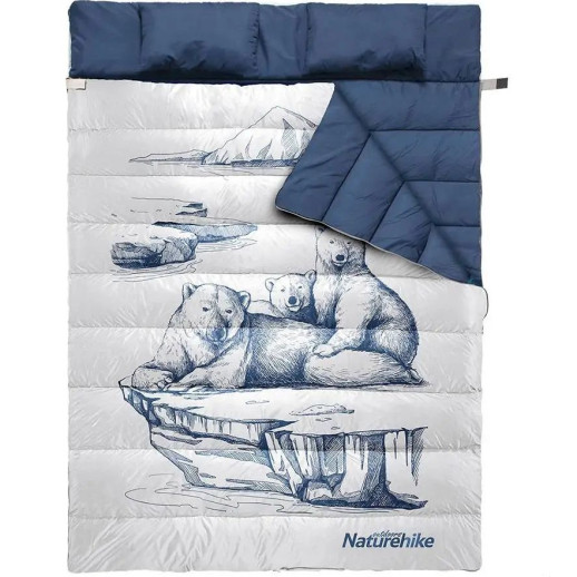 Спальный мешок Double Sleeping Bag with Pillow "Polar bear" Naturehike NH19S016-D polar bear