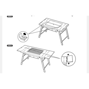 Стол для барбекю стальной Naturehike CNK2350CF018, черный
