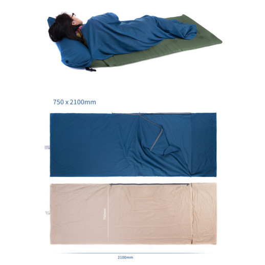 Подкладка для спального мешка Naturehike NH15S012-D, хлопок, синий