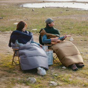 Спальник с капюшоном Naturehike Sunny Day PL02 U350 CNK2550WS028 (6°C), левый, голубовато-синий