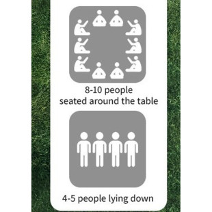 Коврик для пикника Naturehike CNK2350WS010 210*240 см, голубой с принтом