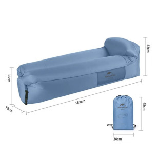 Ламзак с подголовником Naturehike NH20FCD06, голубой