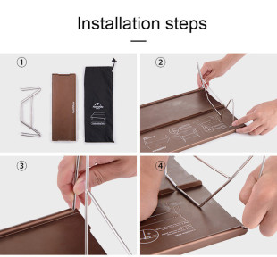 Столик походный Naturehike Compact Table NH17Z001-L grey