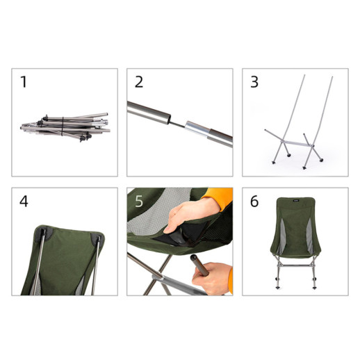 Стул складной Naturehike YL06 NH18Y060-Z, зеленый