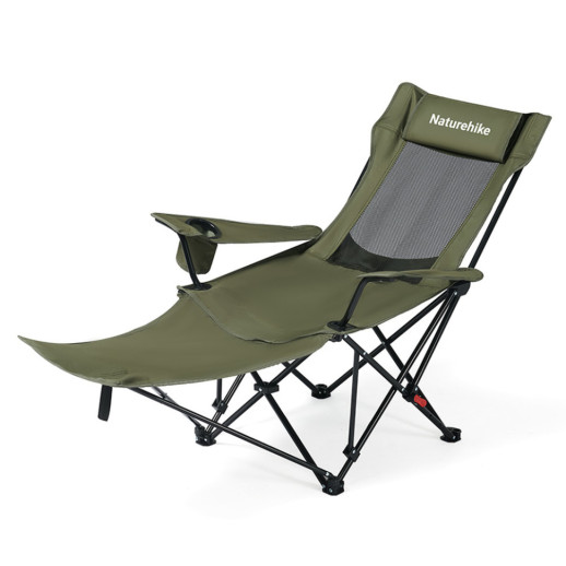 Кресло-шезлонг складной Naturehike CNK2550JJ023 Nightfall T05, сталь, оливковое