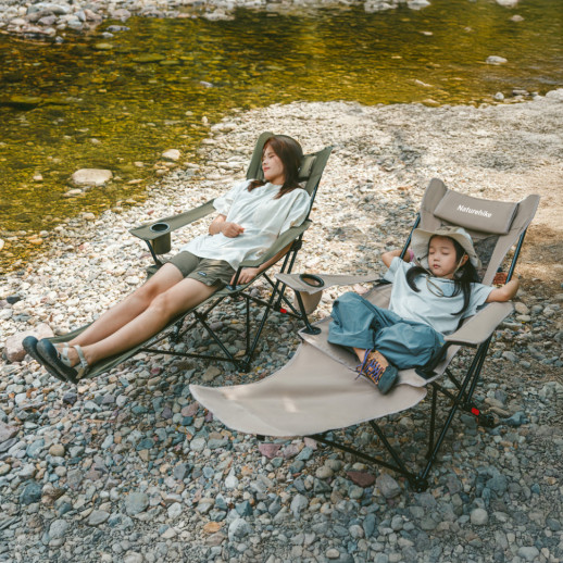 Кресло-шезлонг складной Naturehike CNK2550JJ023 Nightfall T05, сталь, оливковое