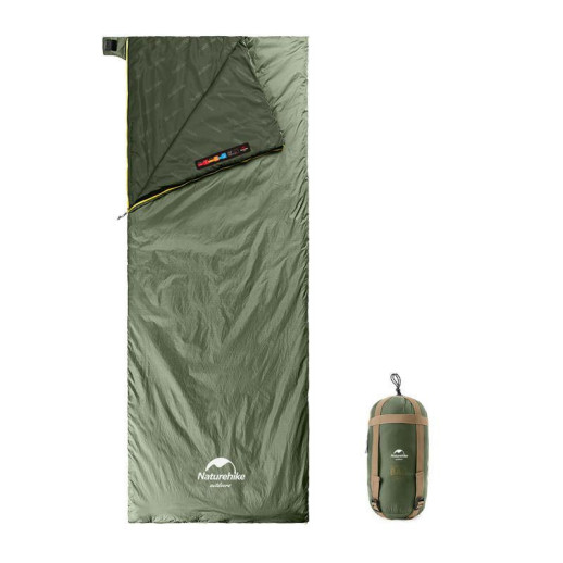 Спальник сверхлегкий Naturehike Summer LW180 NH21MSD09 правый, (15°C), p-p M, светло-зеленый