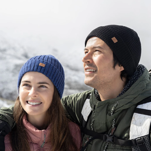 Шапка с подворотом Naturehike NH21FS552, синяя