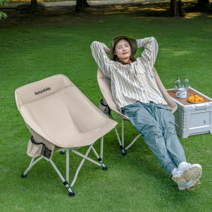 Стул складной Naturehike Stellaluna T04 CNK2550JJ022, углеродистая сталь, черный