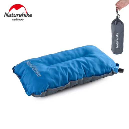 Подушка самонадувающаяся Naturehike Sponge automatic NH17A001-L, светло голубая