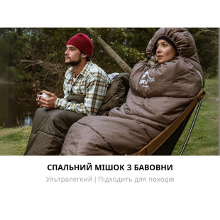 Спальник с капюшоном Naturehike U150 NH20MSD07, (11°C), левый, коричневый
