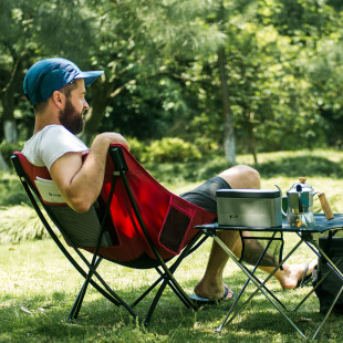 Кресло складное Naturehike YL04 NH18X004-Y, 600D Оксфорд  / сталь, красный