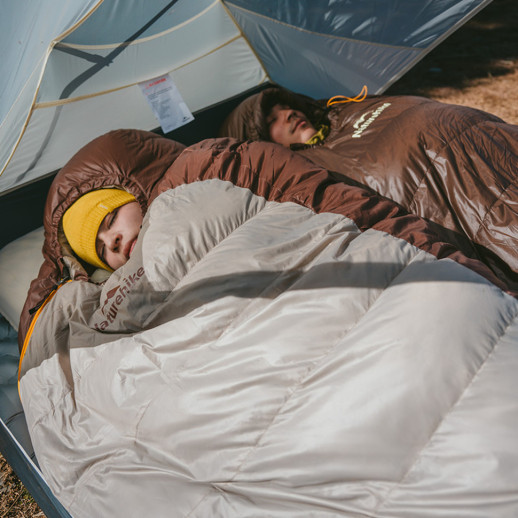 Спальник с натуральным пухом Naturehike Snowbird CNK2550WS014, р-р L, коричневый 400 г