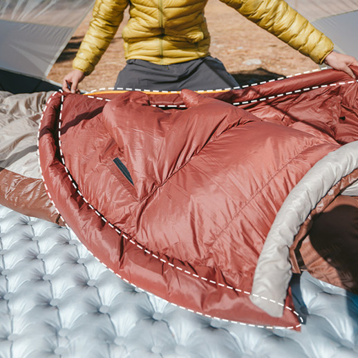 Спальник с натуральным пухом Naturehike Snowbird CNK2550WS014, р-р L, коричневый 400 г