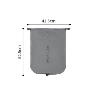 Матрас надувной сверхлегкий Naturehike CNH22DZ018, овальный, с мешком для надувания, 183 см, серый