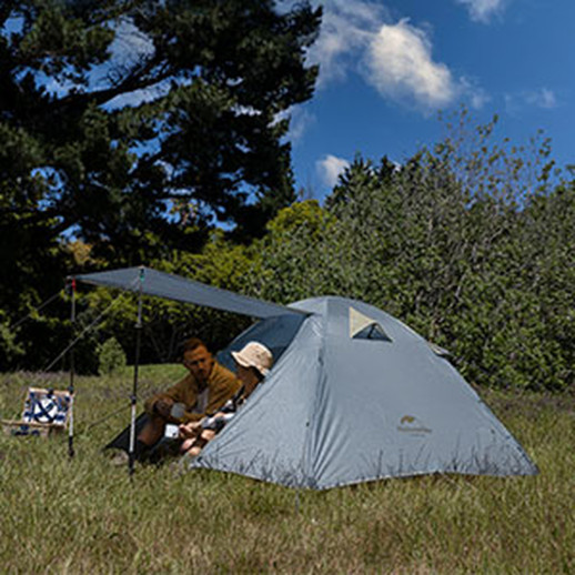 Палатка четырехместная Naturehike P-Series CNK2300ZP028, светлая серая