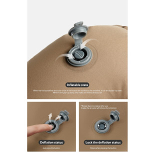 Подушка надувная ультралегкая Naturehike NH17T013-Z, 42х32 см, бежевая